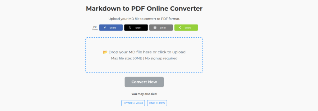 Markdown to PDF Online Converter